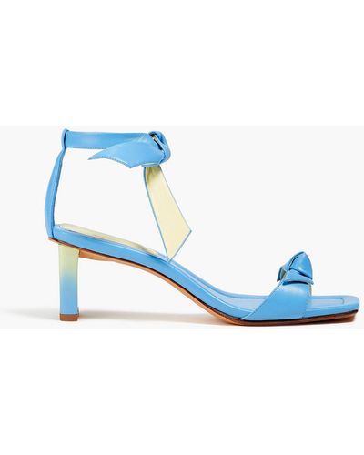 Alexandre Birman Clarita Knotted Leather Sandals - Blue