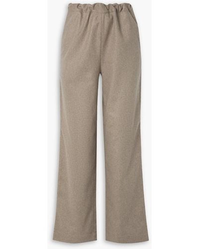Co. World Cashmere Wide-leg Pants - Natural