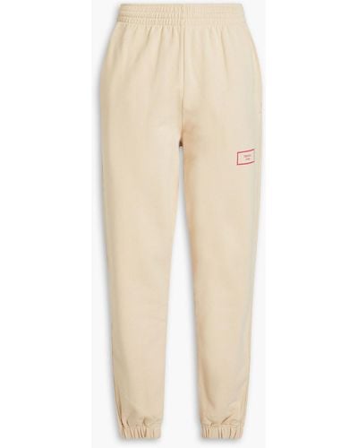 Martine Rose Printed French Cotton-terry Track Pants - Natural