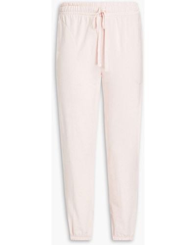 DKNY Appliquéd Cotton-blend Jersey Pyjama Pants - White