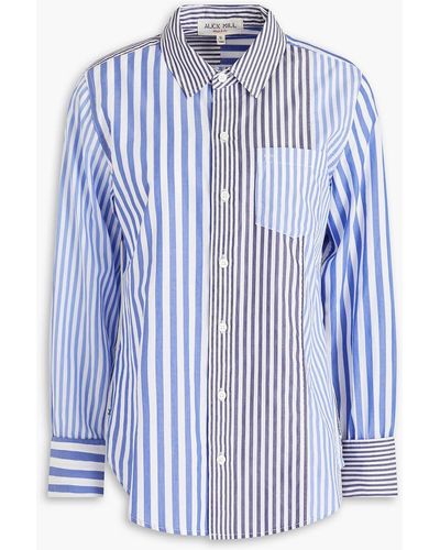 Alex Mill Striped Cotton-poplin Shirt - Blue