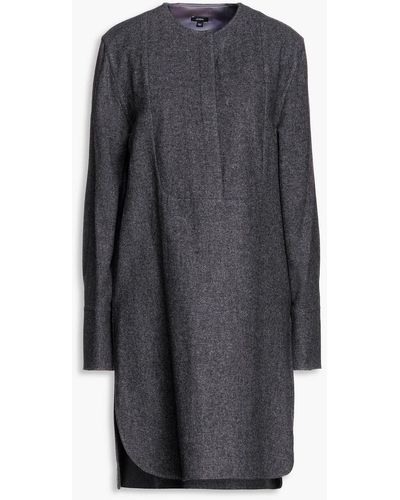 JOSEPH Bejit Mélange Brushed Wool-flannel Tunic - Grey