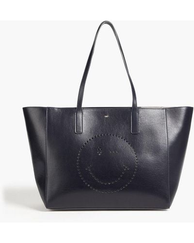 Anya Hindmarch Ebury Perforated Leather Tote - Blue
