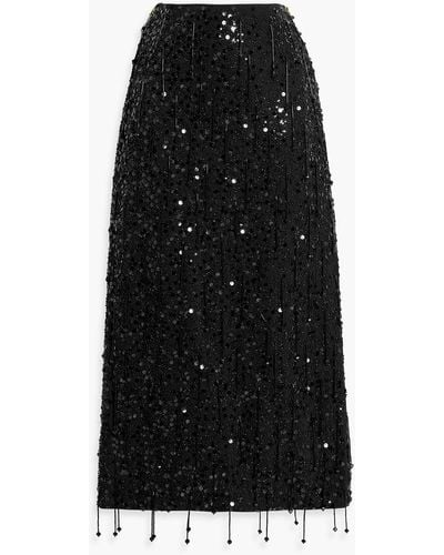 Jonathan Simkhai Gisele Embellished Crepe Midi Skirt - Black