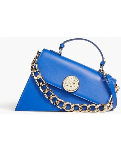 Sara Battaglia Euphoria Leather Shoulder Bag - Blue