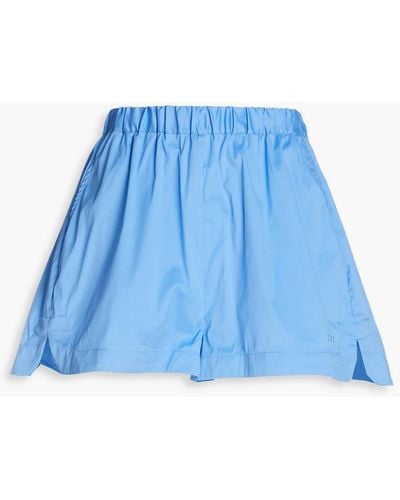 Bondi Born Ios Cotton-blend Poplin Shorts - Blue