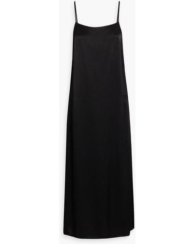 Envelope Christie Satin Midi Slip Dress - Black