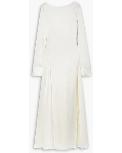 BITE STUDIOS Occasion Silk-satin Maxi Dress - White