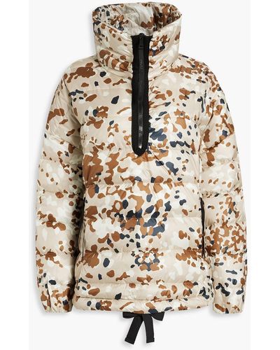 Holden Camouflage-print Quilted Down Half-zip Ski Jacket - Natural