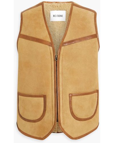 RE/DONE Shearling Vest - Natural