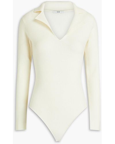 Co. Ribbed Merino Wool-blend Bodysuit - White