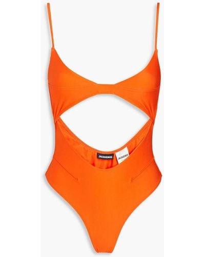 Jacquemus Aranja Cutout Swimsuit - Orange