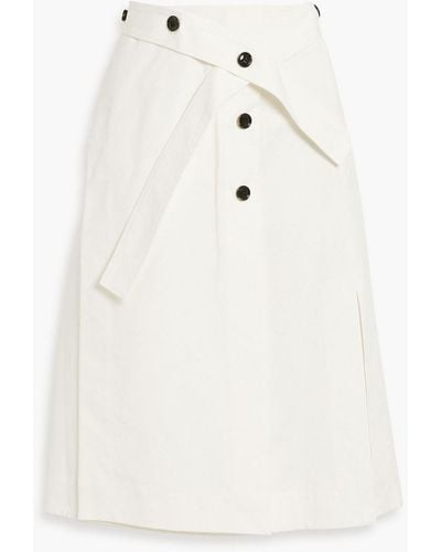3.1 Phillip Lim Layered Cotton Midi Skirt - White