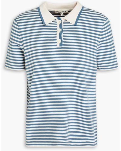 Alex Mill Carly Striped Cotton Polo Shirt - Blue