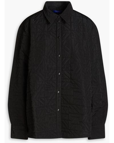 Nina Ricci Oversized Quilted Shell Jacket - Black