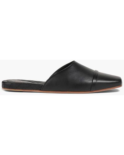 Malone Souliers Rene Leather Slippers - Black