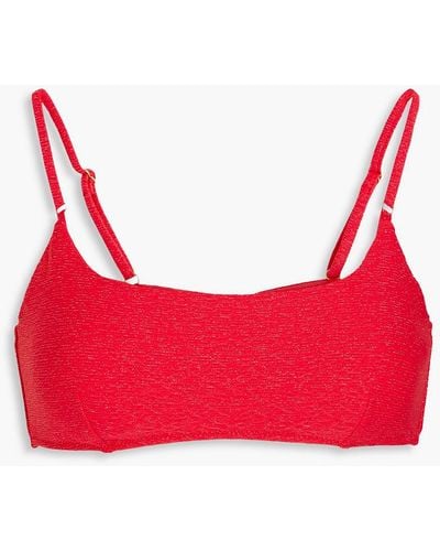 Seafolly Twilight Metallic Bandeau Bikini Top - Red