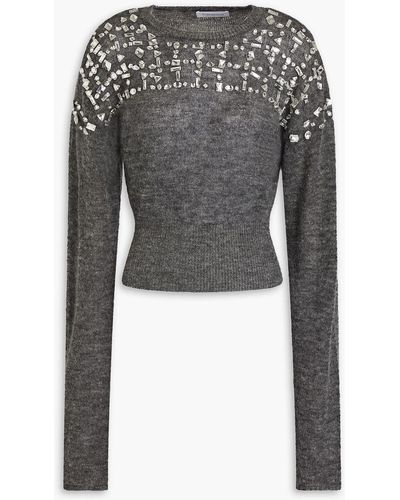 16Arlington Endora Crystal-embellished Knitted Sweater - Black