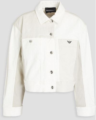 Emporio Armani Cotton-blend Jacket - Natural