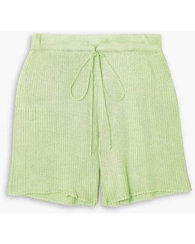 Calle Del Mar Ribbed-knit Shorts - Green