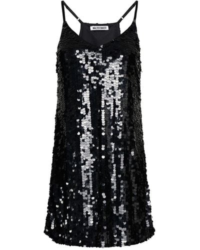 Walter Baker Dolla Sequined Mesh Mini Dress - Black