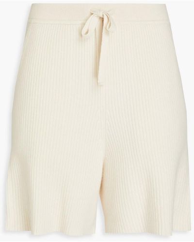 LAPOINTE Gerippte shorts aus kaschmir - Weiß