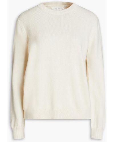Chinti & Parker Leonora Wrap-effect Cotton Sweater - White