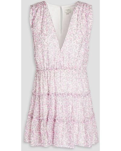 Cami NYC Egle Floral-print Silk-chiffon Mini Dress - Pink
