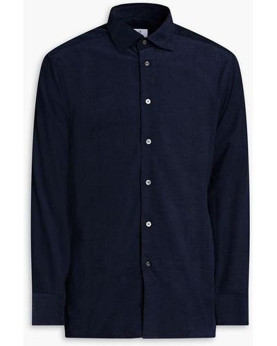Dunhill Cotton-corduroy Shirt - Blue