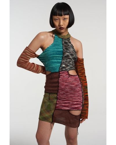 The Ragged Priest Peacekeeper Patchwork Dress - Multicolor