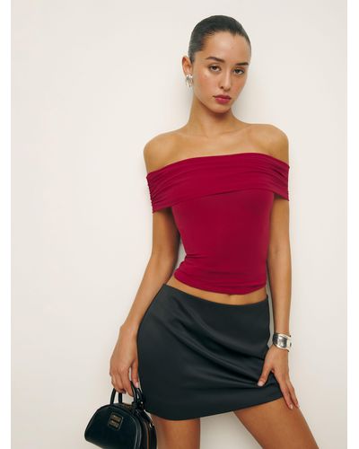 Reformation Rosaline Knit Top - Red