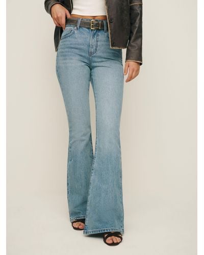 Reformation Margot High Rise Flare Jeans - Blue