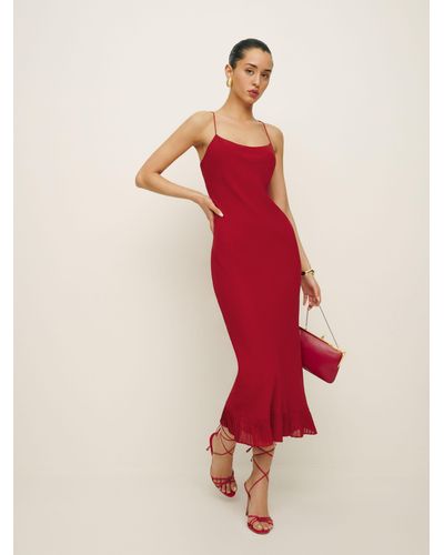 Reformation Suki Dress - Red