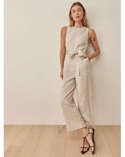 Reformation Naomi Linen Jumpsuit - Natural