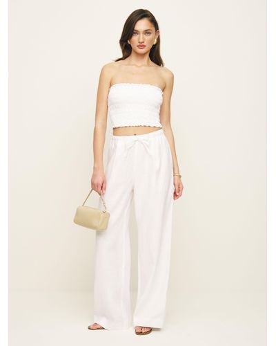 Reformation Lena Linen Two Piece - Natural