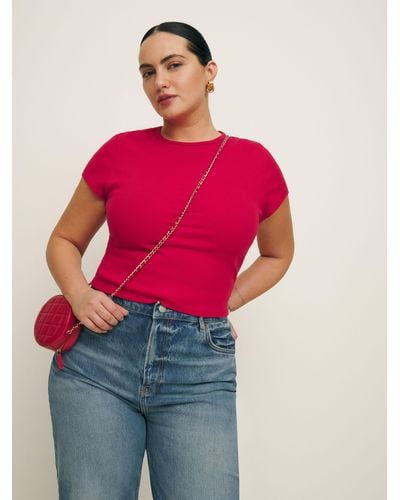 Reformation Muse Tee Es - Red