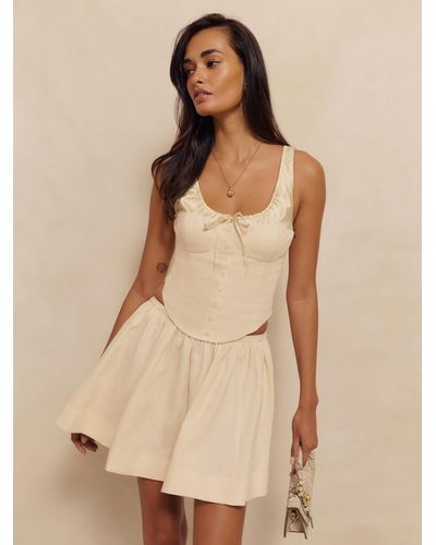 Reformation Evy Linen Two Piece - Natural