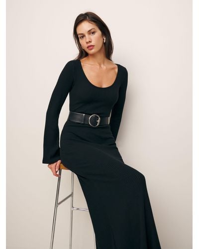 Reformation Wrenley Knit Dress - Black