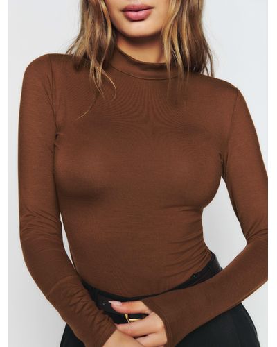 Reformation Bailey Knit Top - Brown