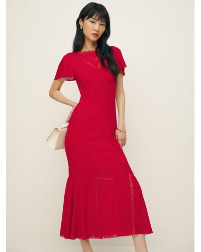 Reformation Domini Dress - Red