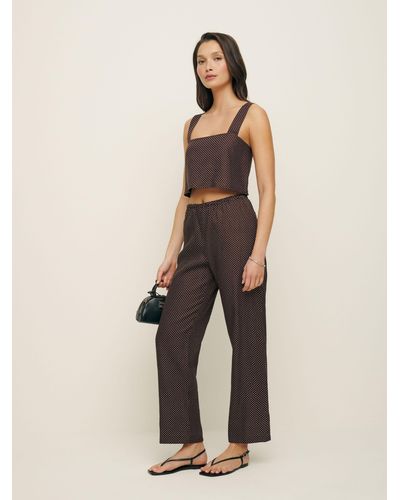 Reformation Remi Cropped Linen Pant - Natural