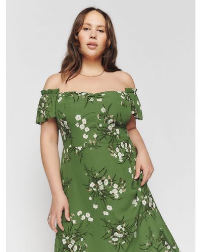 Reformation Butterfly Dress Es - Green