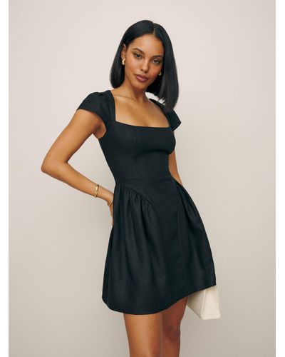 Reformation Oaklyn Linen Dress - Black