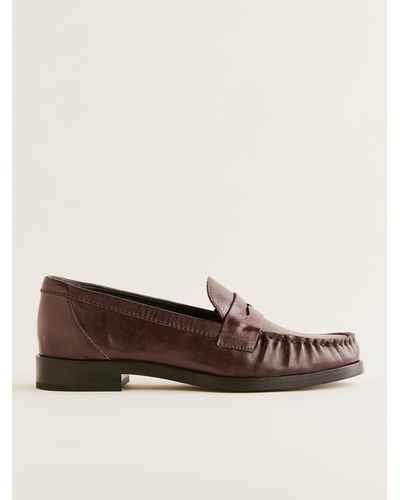 Reformation Ani Ruched Loafer - Brown