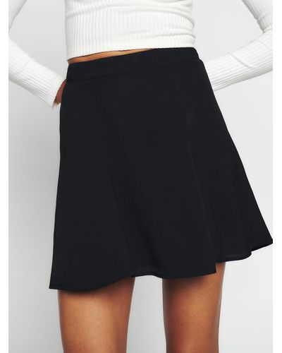 Reformation Flounce Skirt - Black