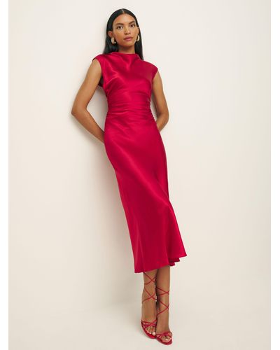 Reformation Veida Silk Dress - Pink