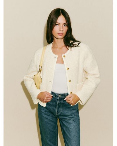 Reformation Dale Cropped Jacket - Natural