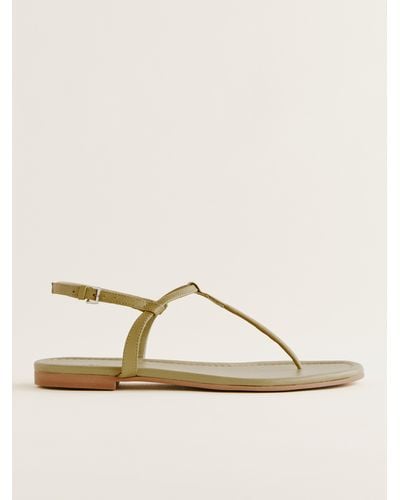 Reformation Thea T-Strap Flat Sandal - Natural