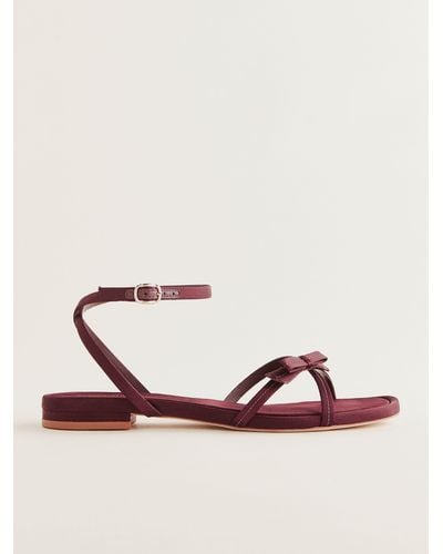 Reformation Erica Flat Bow Sandal - Pink