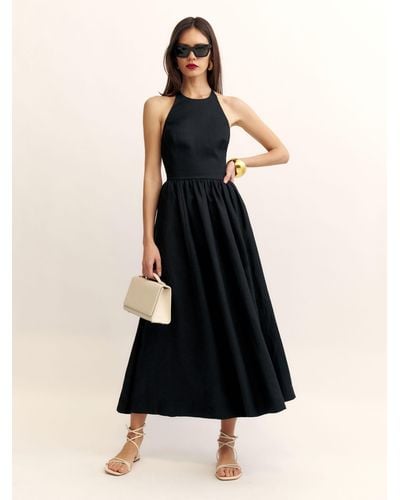 Reformation Percy Linen Dress - Black